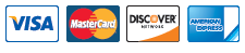 We Accept Visa, MasterCard, Discover, AmEx